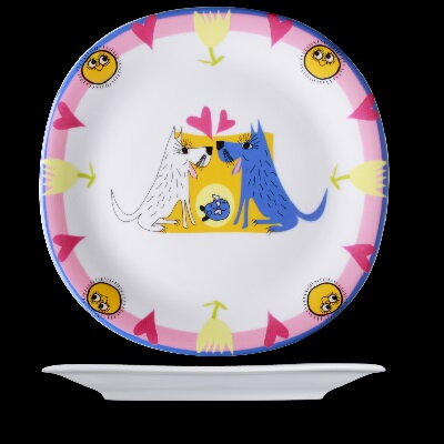 Tanier dets. plyt. 25cm hranatý STEVE porcelán