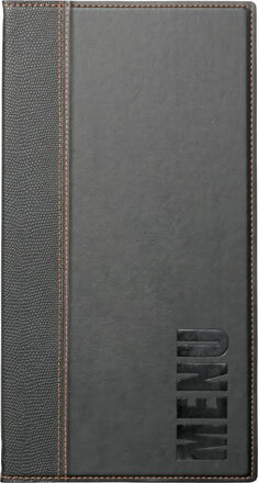 Jedálny lístok A4  Zúžený rozmer  TRENDY  35 x 18 cm čierny