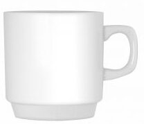 Hrnček biely 25cl , porcelán