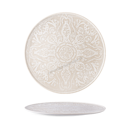 Tanier "PIZZA" 32 cm NODIC bežový porcelán 3ks/bal