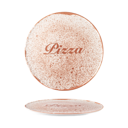 Tanier "PIZZA" 32 cm RUSTIC červený porcelán 3ks/bal