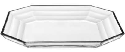 Podnos osemhranný 26,5x26,5cm sklo Canova 6PK
