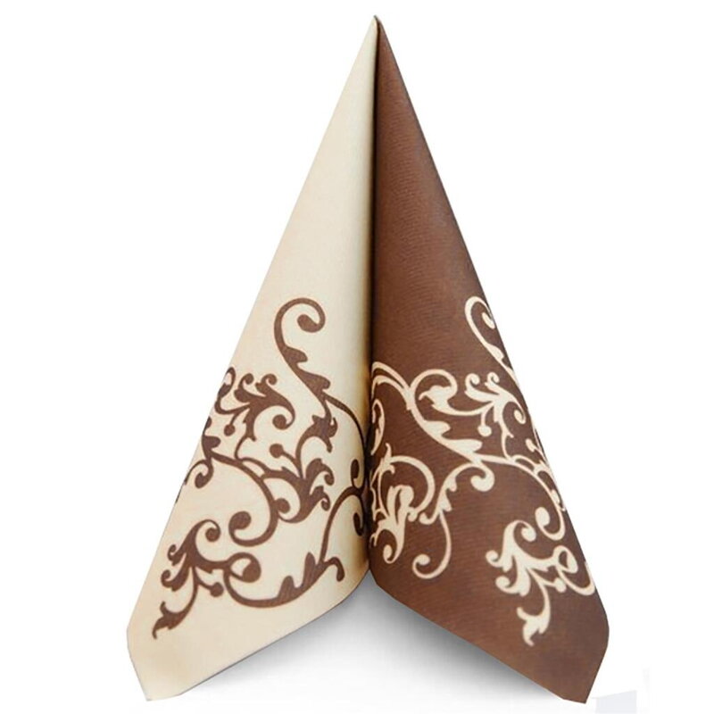 Obrúsky 40x40cm creme-mocca 50/bal 6PK