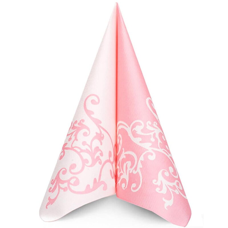 Obrúsky 40x40cm ružovo biele 50/bal 6PK