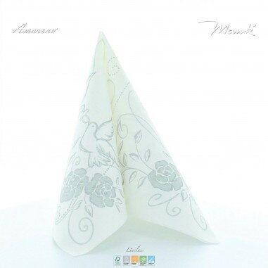 Obrúsky 40x40cm strieborné svadba 50/bal 6PK linclass premium