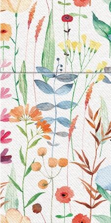 Púzdro na príbory AIRLAID 40x40 cm Watercolor Flowers, 25 ks/bal 16PK