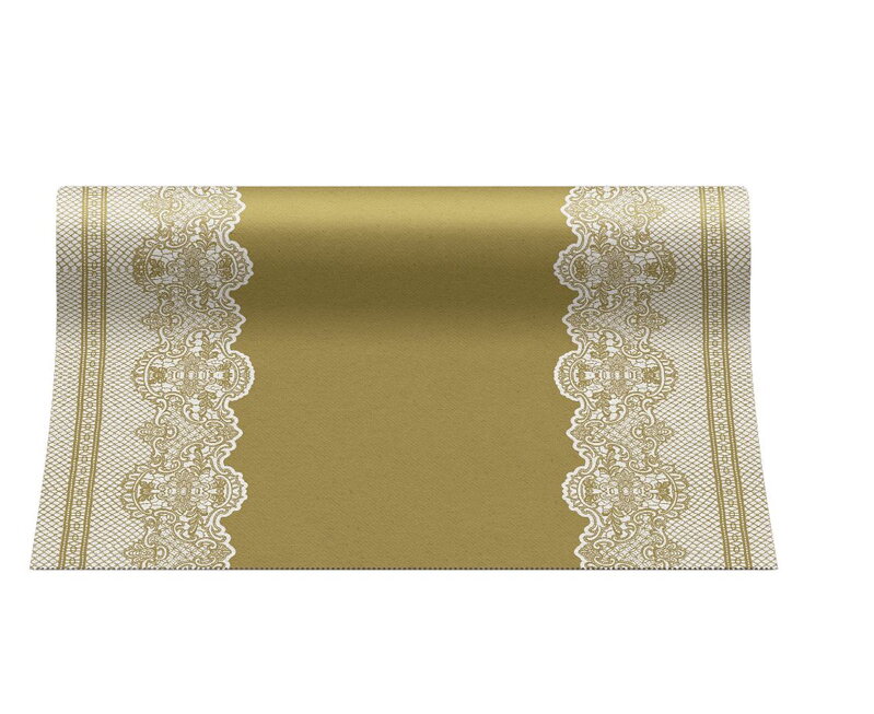 Šerpa AIRLAID 40 cm x 24 m Royal lace gold flowers 4PK