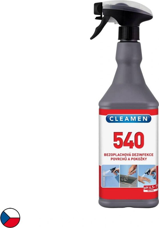 Cleamen 540 bezoplachová dezinfekcia 1L na povrchy a pokožky  12PK