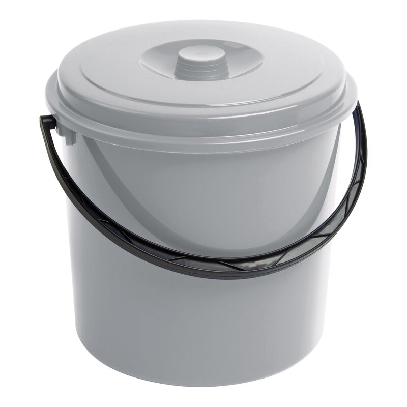 Vedro s vekom plast 16L sivé Curver