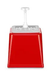 Dávkovač omáčok s pumpičkou 2,5L červená 230x210x(H)327mm