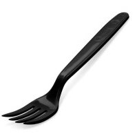 Vidlička PP znovu použ.čierna 18,5cm 50ks/bal 40bal/PK
