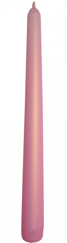 Sviečka kónická ružová 10ks/bal/12krt