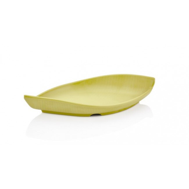 Podnos list zelený  28x12cm melamín 48PK