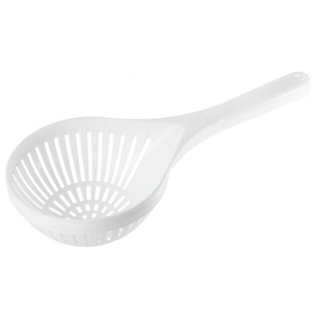 Sitko plast biele s rúčkou D18cm 