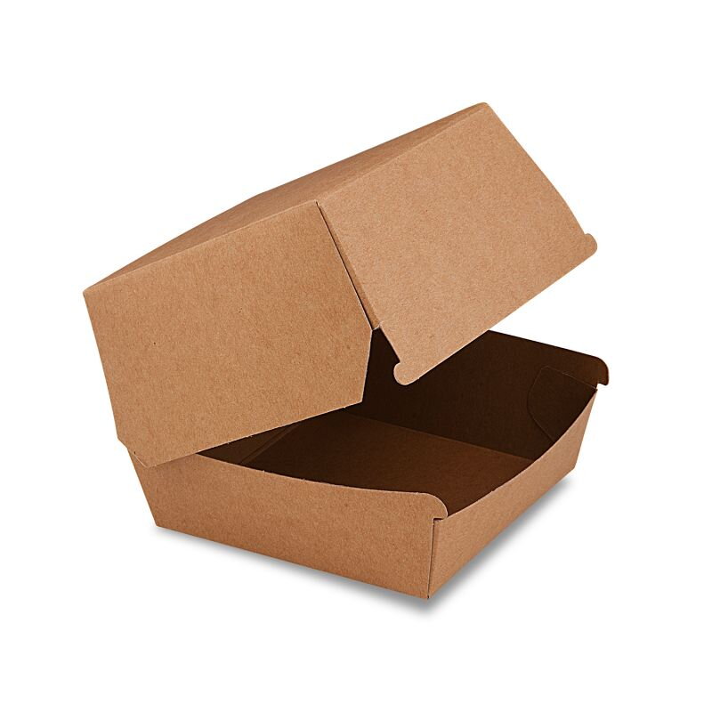 Box na hamburger BIO 11x11x9cm 50ks/bal papier hnedý 4bal/krt 24krt/pal