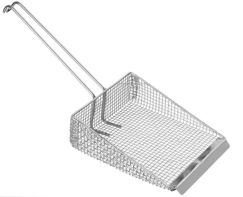 Lopatka na hranolky drôtená dvojitá 175x225mm antikor