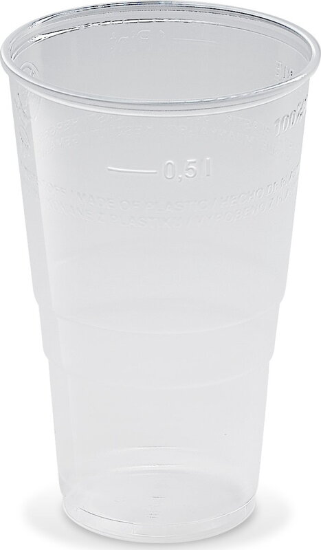 Pohár 500ml priesvitný pivo 10ks/bal, plast 33/kart