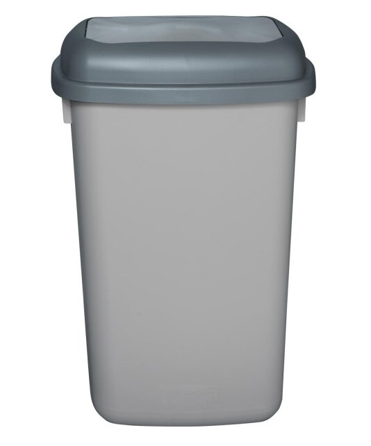 Kôš odpad. preklapací  45l  sivý plast 6PK