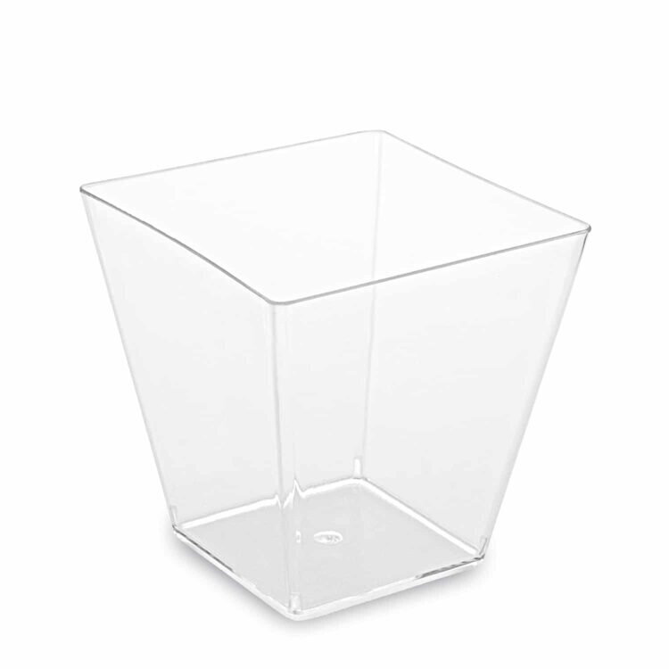 Pohárik hranatý Finger food číry 7,2x7,2x7,2cm 230ml 20ks/bal 20bal/krt