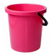 Vedro 10L s mierkou ružové plast