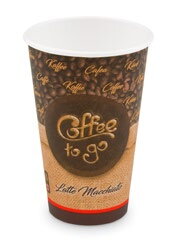 Pohár 280ml s potlačou "coffe to go", 50ks/bal, 20bal/krt,