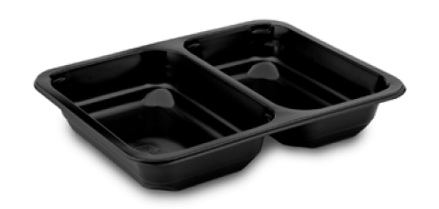 Menu misa 2-dielna čierna 1260ml do zat. stroja 50ks/bal 6bal/krtl