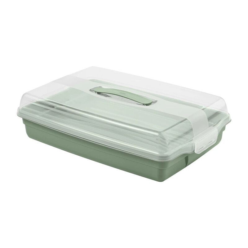 Box hranaty na zákusky plast 45cm zelený