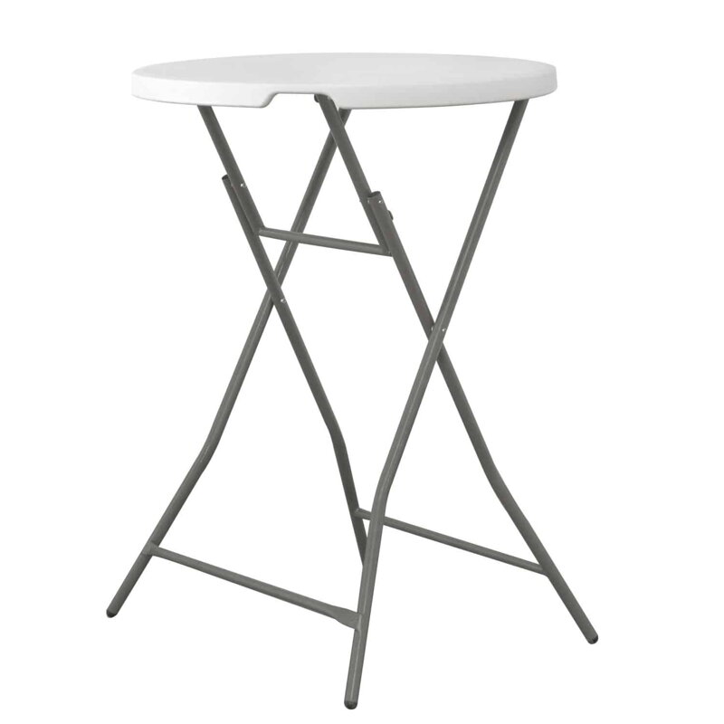 Stôl koktejlový okrúhly D80xV110cm, skladací, plast+kov