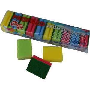 Špongia profilovaná na riad  10ks/bal 