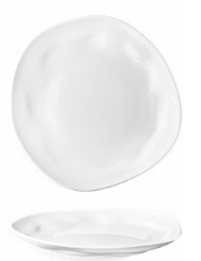 Tanier coup 28cm Flamenco CRACKLE biely DecoLab