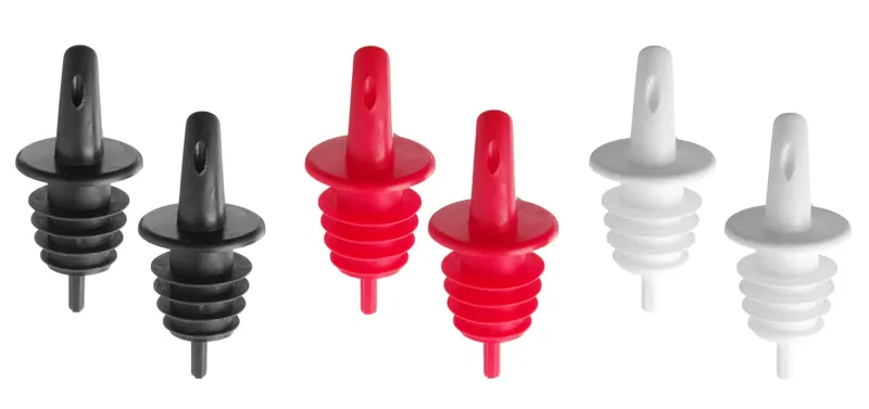 Nalievatko plastic 2x čierne, 2x biele, 2x červene