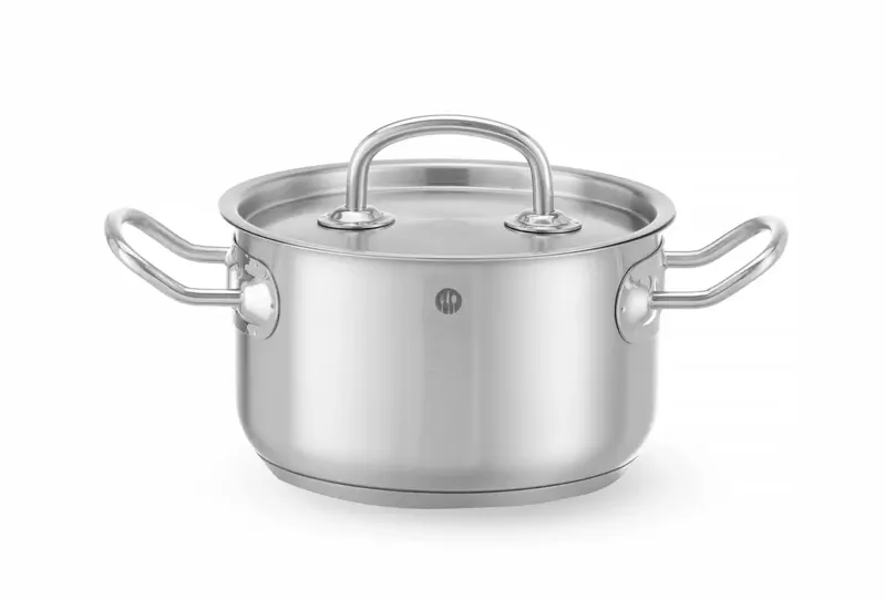 Kastról vysoký + veko 16x9,5cm 1,9L KitchenL antikor