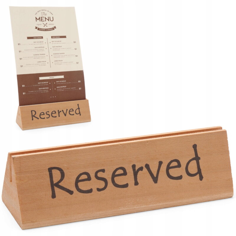 Tabuľka RESERVE drevená 