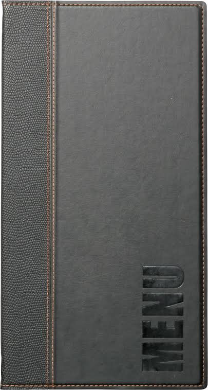 Jedálny lístok A4  Zúžený rozmer  TRENDY  35 x 18 cm čierny