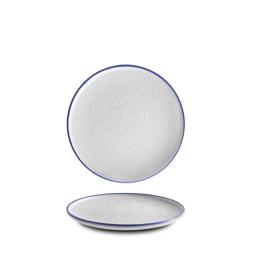 Tanier plytký 20cm Optimo Mosaic Relief Blue Line DecoLab