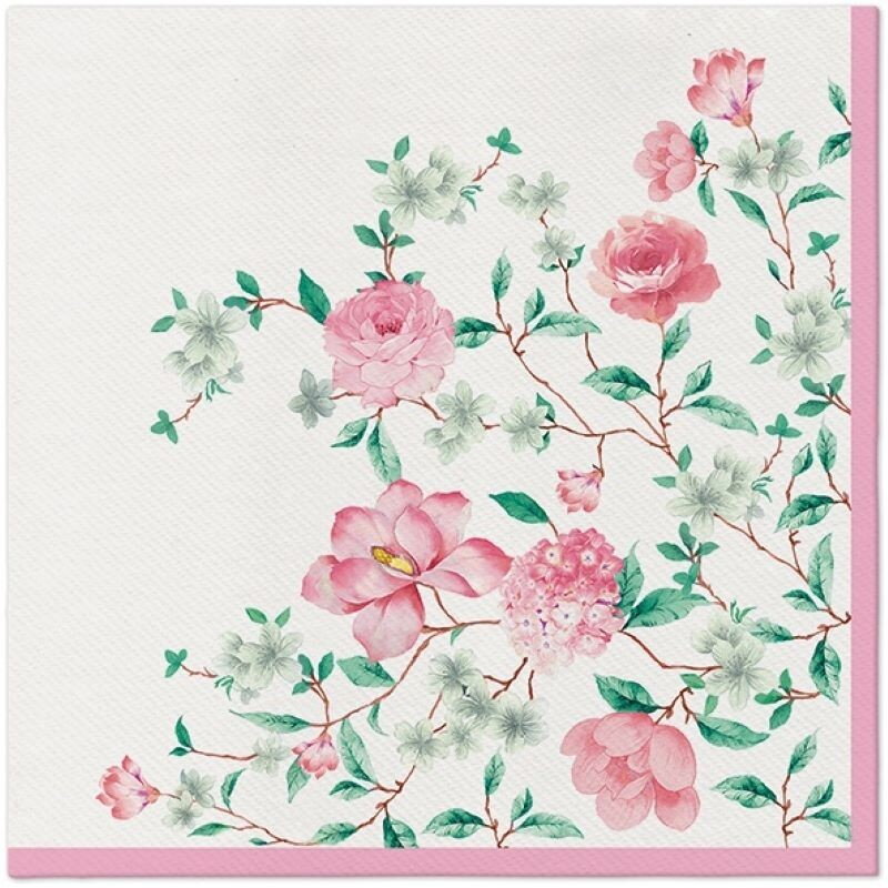 Obrúsky AIRLAID 40x40cm Pink Season 50ks/bal 8PK