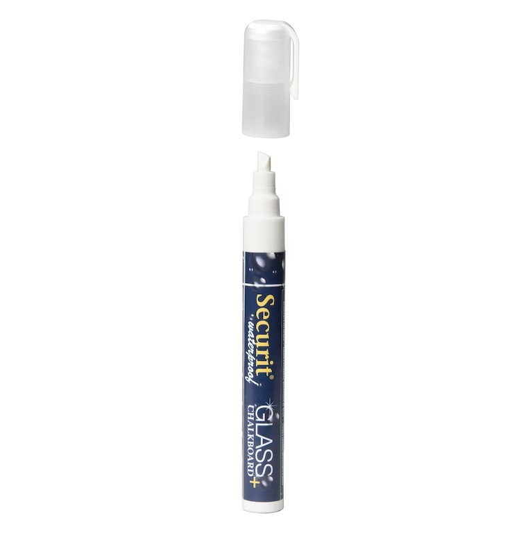 Popisovač kriedový mikro biely 2-6mm vodeodolný 6ks/bal