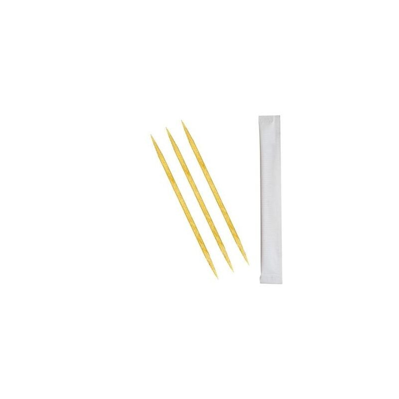 Špáradlá drevené hygienicky balené v PAPIERI priemer 2mm dlžka 6,5cm 1000ks/bal  50