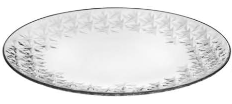 Tanier okrúhly D28cm sklenený Galassia 12PK